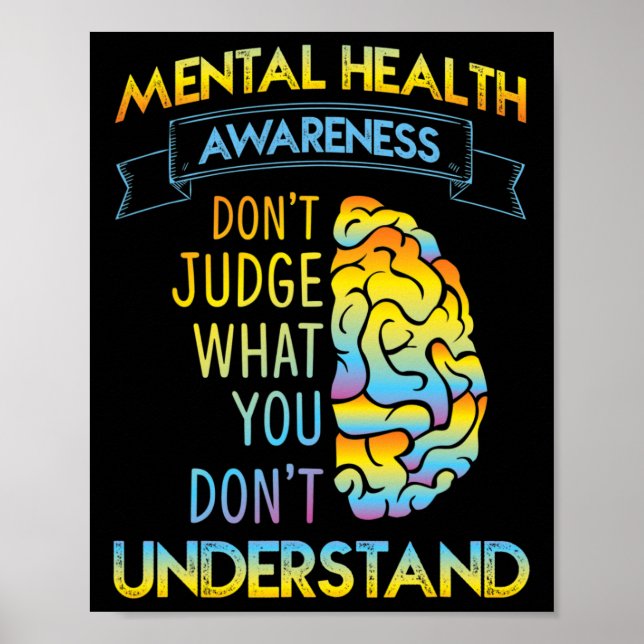 POSTER DONT JUDGE - SENSIBILISATION À LA SANTÉ MENTALE (Devant)