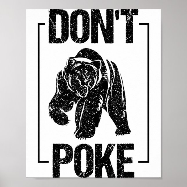 Poster Don't Ke Funny Bear _ Cute Superhero Bear Usa Gift (Devant)