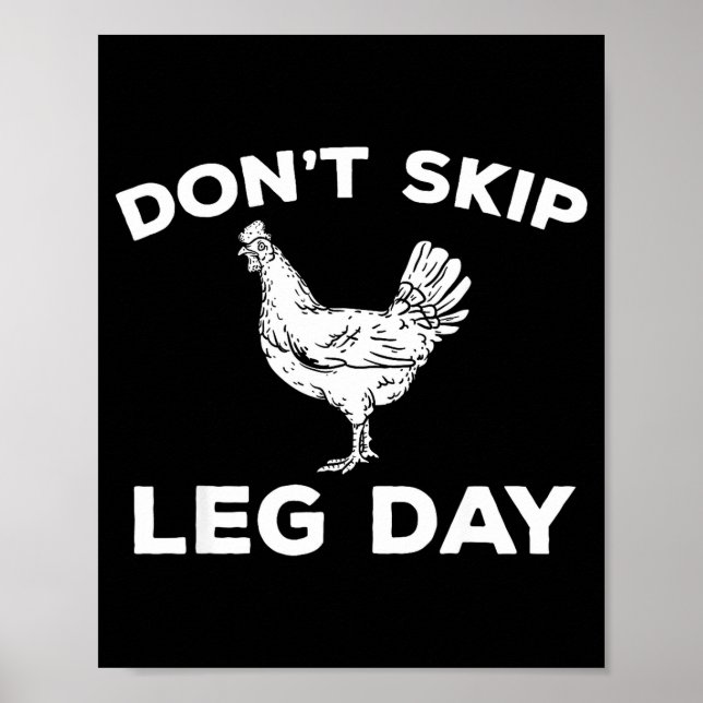 Poster Dont Skip Leg Day Shirt Funny Gym Workout Fitness  (Devant)