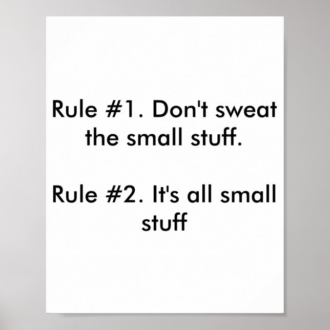 Poster Dont Sweat The Small Stuff  (Devant)