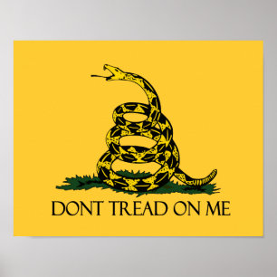 Poster Dont Tread on Me Gadsden Drapeau militaire histori