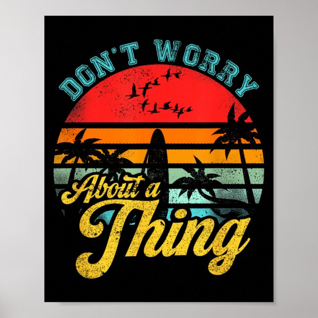 Poster Don't Worry About A Thing Jamaican Rasta Reggae Fu (Devant)