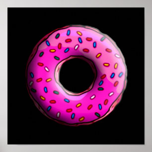 Poster Donut Pinky avec des arrosages colorés + vos idées