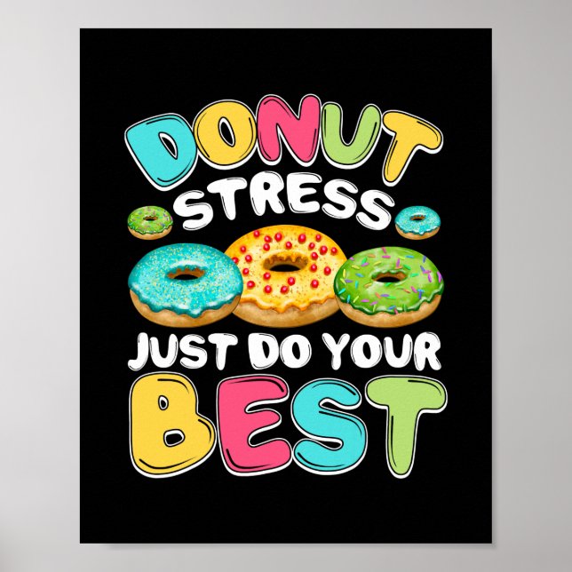 Poster Donut Stress Faites simplement votre meilleur ense (Devant)