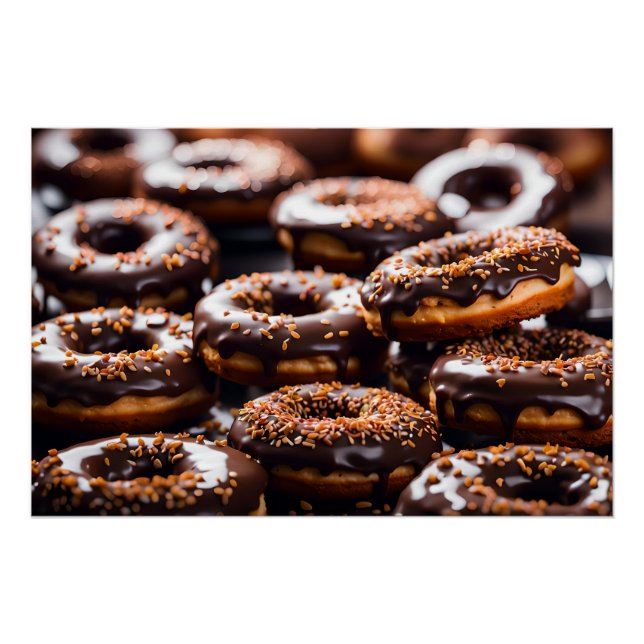 Poster Donuts au Chocolat (Devant)