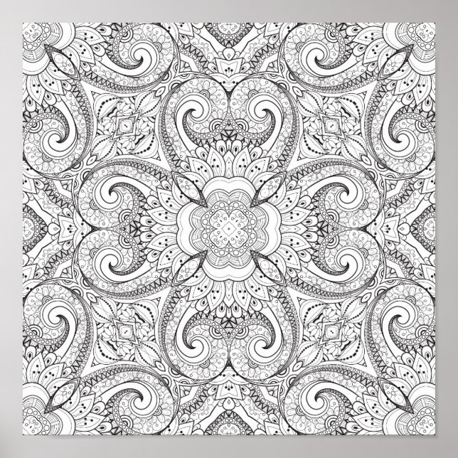 Poster Doodle tribal 3 (Devant)