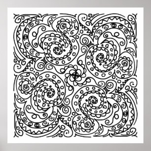 Poster Doodles Color Me Belle