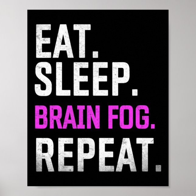 Poster Dormir Cerveau brouillard Répéter Fibromyalgie Sen (Devant)