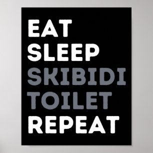 Poster Dormir Skibidi Toilet Répéter Funny Skibidi Toil