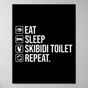 Poster Dormir Skibidi Toilet Répéter Funny Skibidi Toil