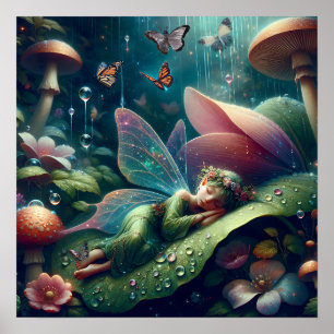Poster Dormir sur un champignon   Non personnalisé