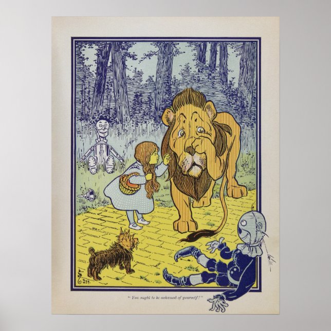 Poster Dorothy rencontre le Lion cowardly (Devant)