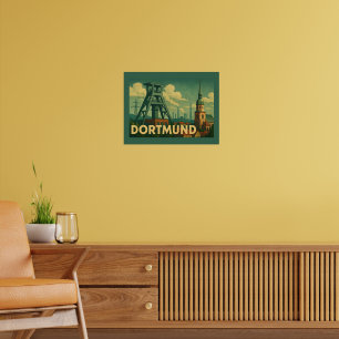 Poster Dortmund Allemagne Ville Art