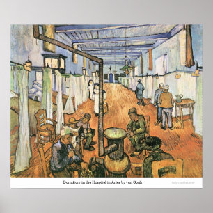 Poster Dortoir à l'hôpital d'Arles par van Gogh