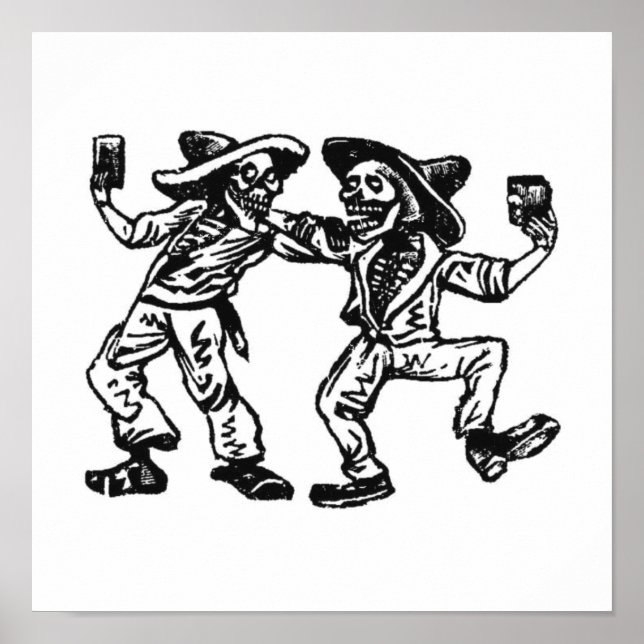 Poster Dos Amigos Posada Calavera (Devant)