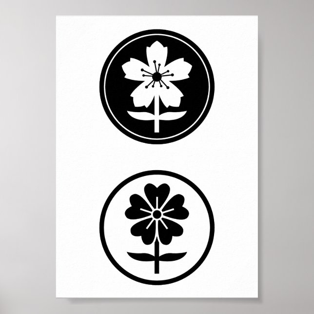 Poster dos flores (Devant)