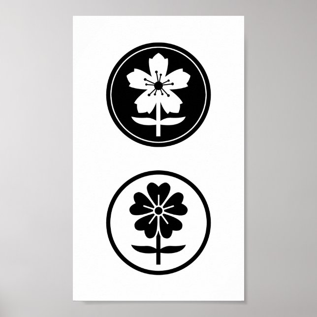 Poster dos flores (Devant)