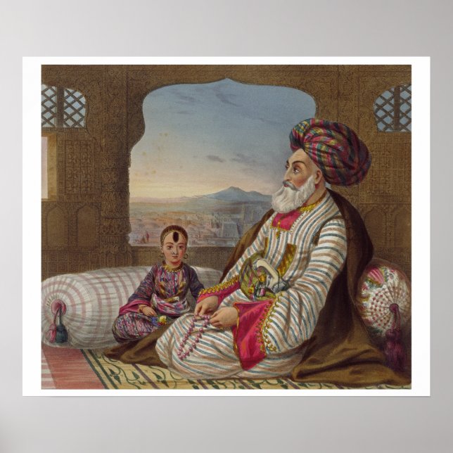 Poster Dost Mahommed (1793-1863) Roi de Caubul et son Y (Devant)