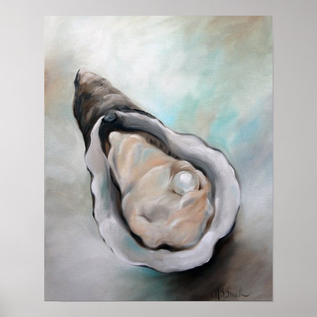 Poster d'ostréiculture et Pearl Beach Seafood Art (Devant)