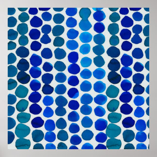 Poster Dots en bleu
