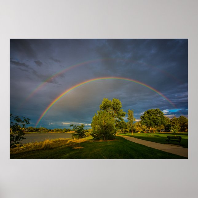 Poster Double arc-en-ciel (Devant)