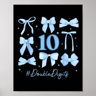 Poster Double chiffres Anniversaire Fille 10e anniversair