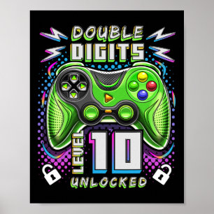 Poster Double chiffres Niveau 10 Déverrouillé Jeu vidéo 1