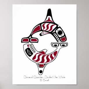 Poster Double Killer Whale Tsimpsian Art