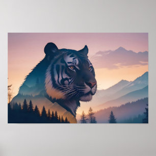 Poster Double Tigre Exposition Nature animale Nature sauv