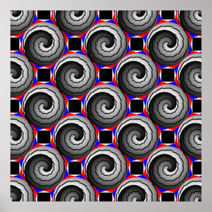 Poster Double Yin Yang Spiral par Kenneth Yoncich