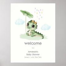 Douce goutte de pluie Baby Shower de petit dragon