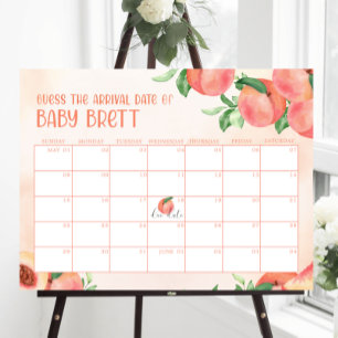Poster Douce petite pêche Calendrier d'estimation de la d