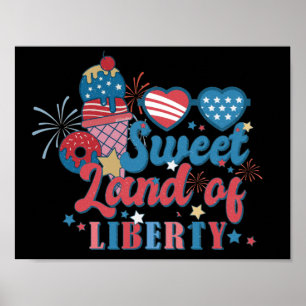 Poster DOUCE TERRE DE LIBERTÉ patriotique