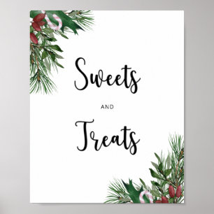 Poster Douceurs et friandises de Noël pour baby shower