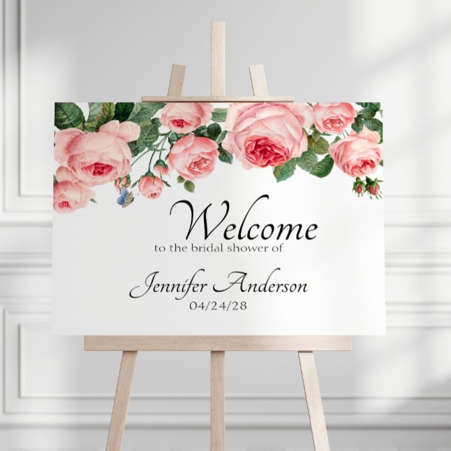 Poster Douche de rose rose blush (Créateur téléchargé)