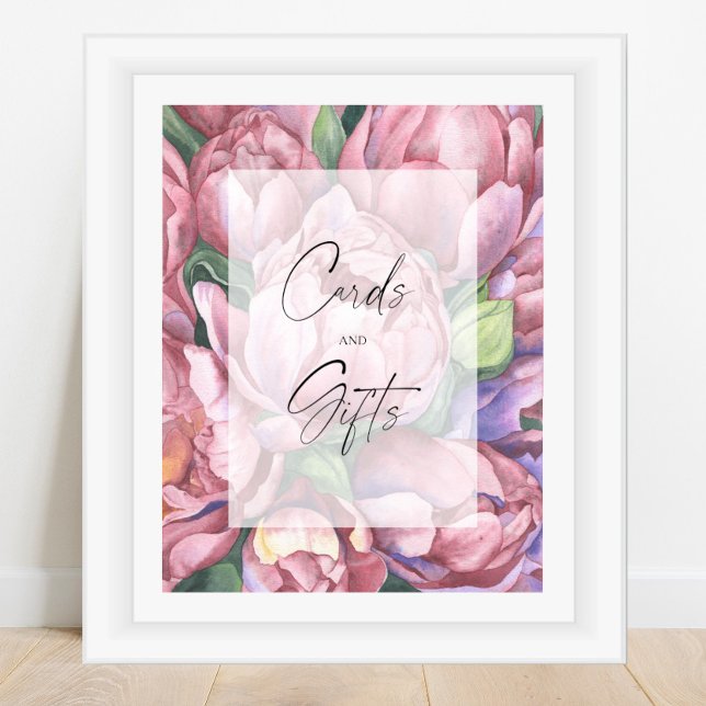 Poster Douche nuptiale - Fleurs - Cartes et Cadeaux (Créateur téléchargé)