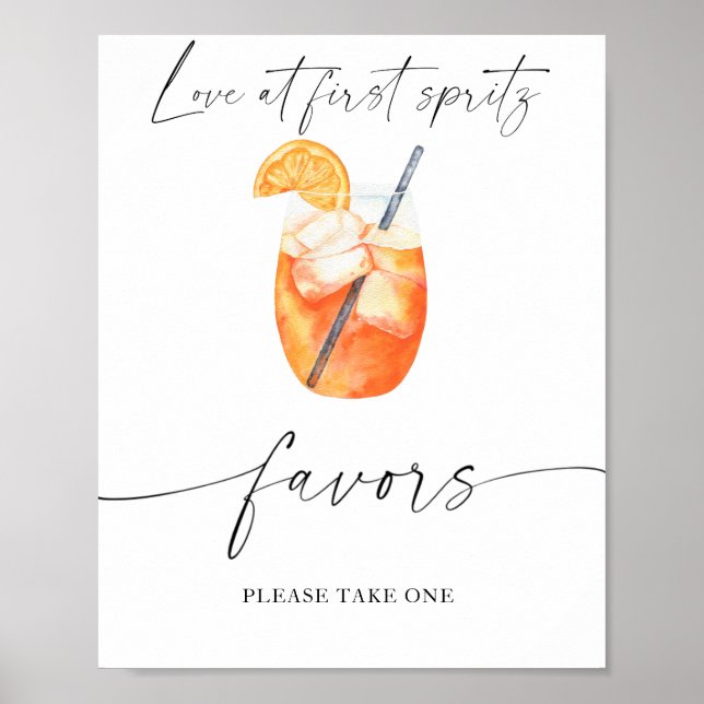 Poster Douche nuptiale Spritz - faveurs s'il vous plaît p (Devant)