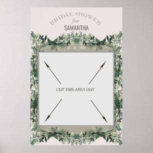 Poster Douche nuptiale verteCabine photo portable