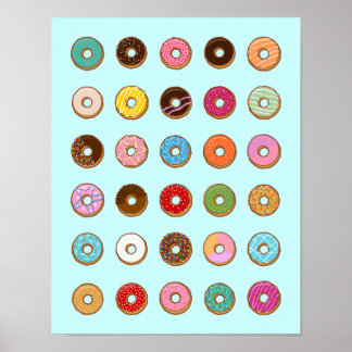 Poster Doughnut colorée