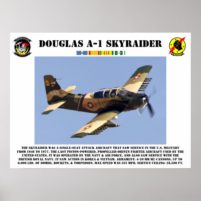 Poster Douglas A-1 Skyraider (Devant)