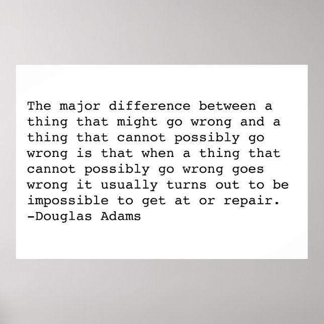 Poster Douglas Adams (Devant)