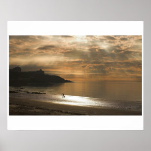 Poster Douglas Dog Walker at Sunrise