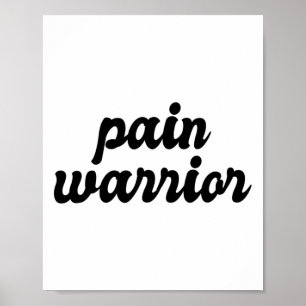 Poster Douleur Guerrier Crps Mois de sensibilisation Mala
