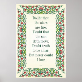 Poster Doutez-vous que les étoiles sont brûlées; doutez q