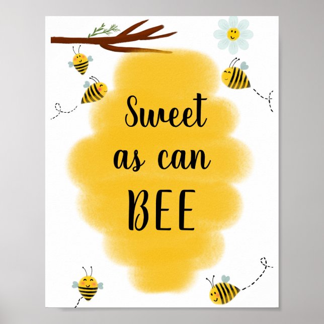 Poster Doux Comme Peut Être | Bumble Bee Party Signale (Devant)