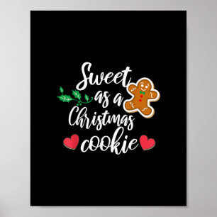 Poster Doux comme un biscuit de Noël - Biscuit, Noël