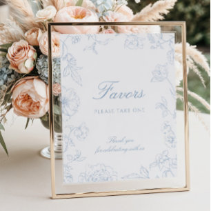 Poster Doux Dusty Blue Chinoiserie Favore