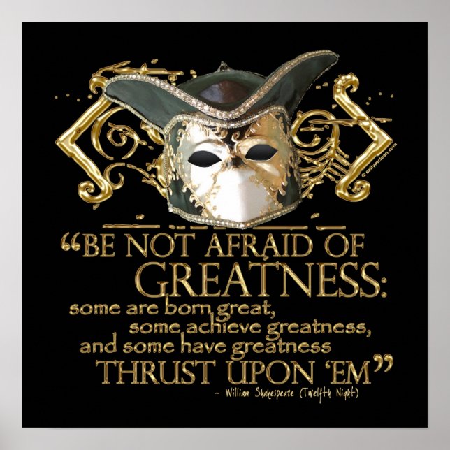 Poster Douzième citation de nuit (version or) (Devant)