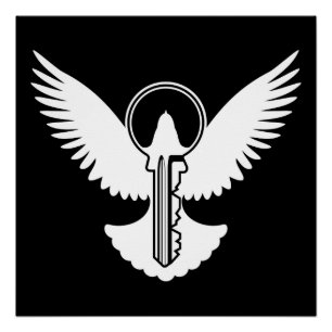 Poster Dove avec clé
