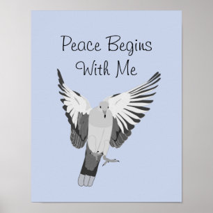 Poster Dove - La paix commence avec moi Imprimer